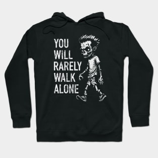 You Will Rarely Walk Alone distressed white Hoodie